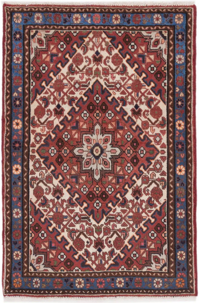 Perserteppich - Nomadic - 150 x 100 cm - dunkelrot