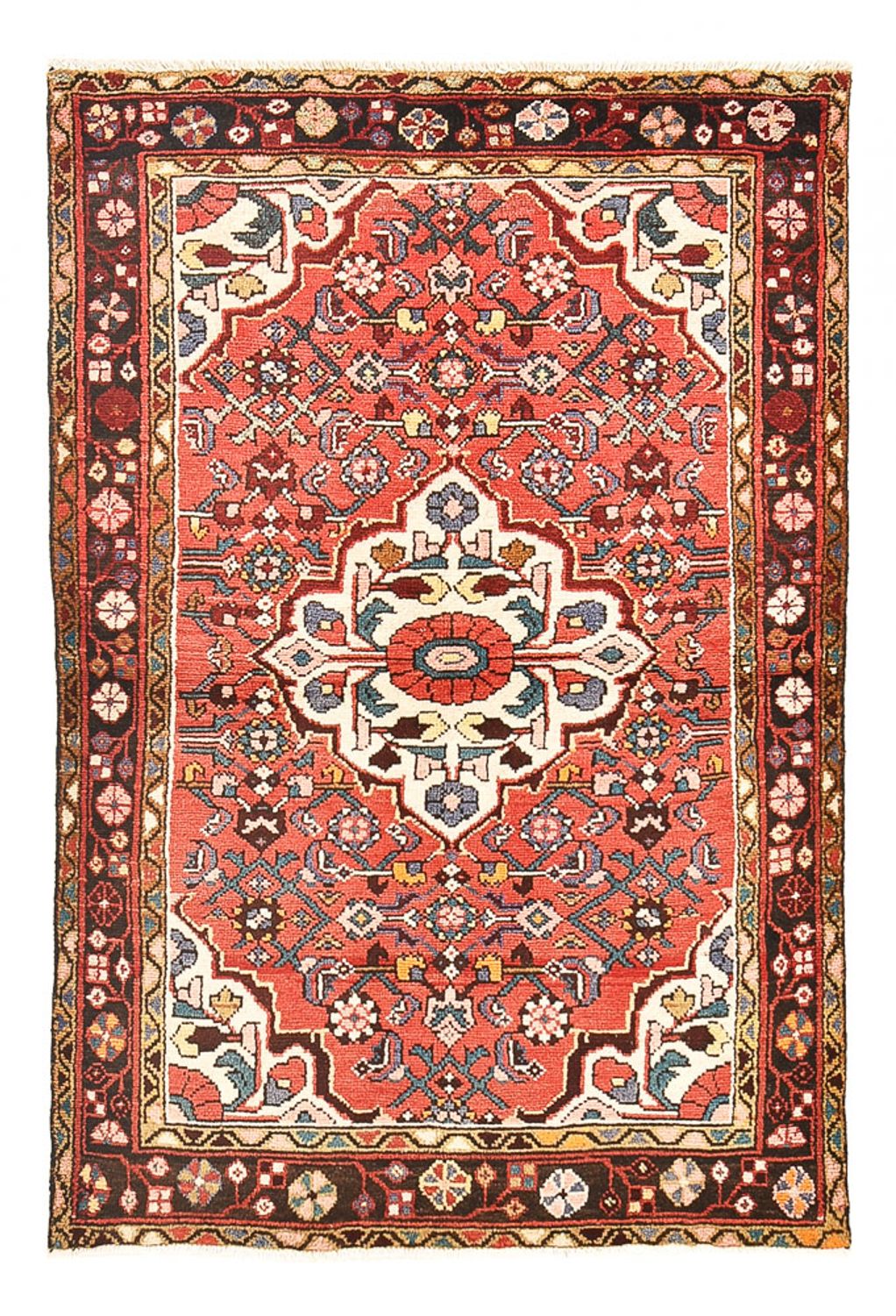 Perserteppich - Nomadic - 151 x 99 cm - hellrot