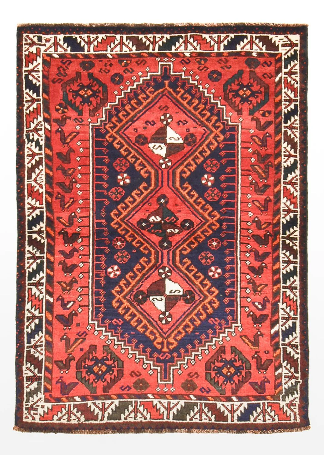 Perserteppich - Nomadic - 163 x 112 cm - rot