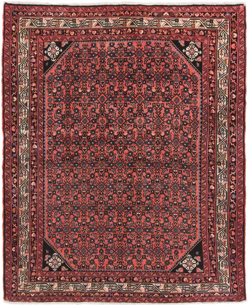 Perserteppich - Nomadic - 190 x 155 cm - dunkelrot