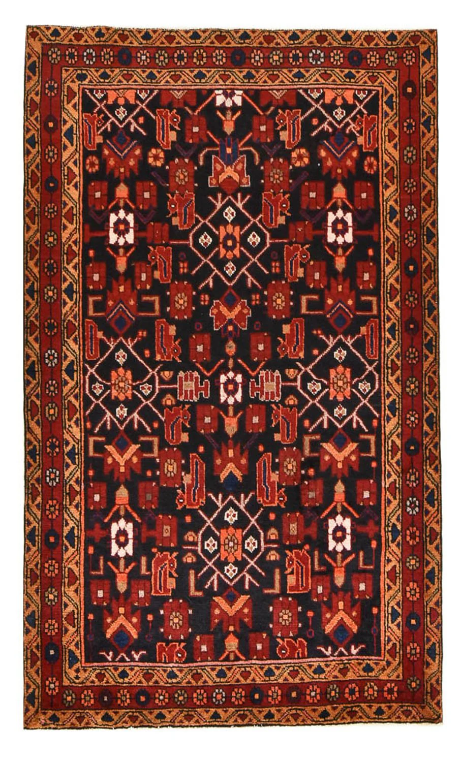 Perserteppich - Nomadic - 224 x 133 cm - mehrfarbig