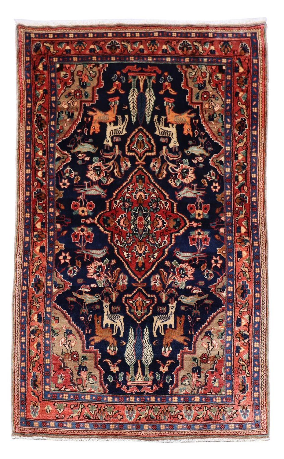 Perserteppich - Nomadic 237 x 127 cm - dunkelblau
