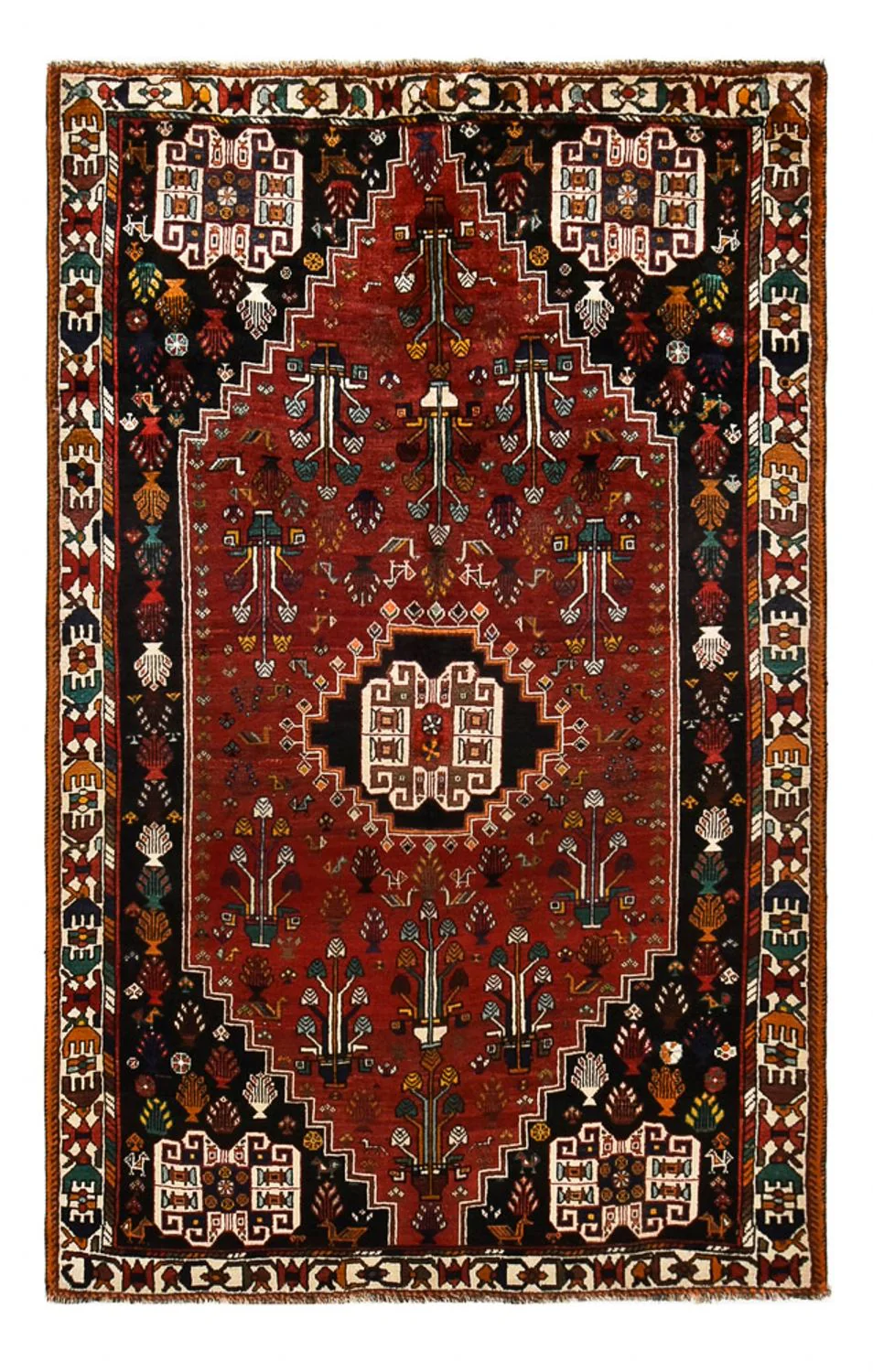 Perserteppich - Nomadic - 252 x 160 cm - dunkelrot