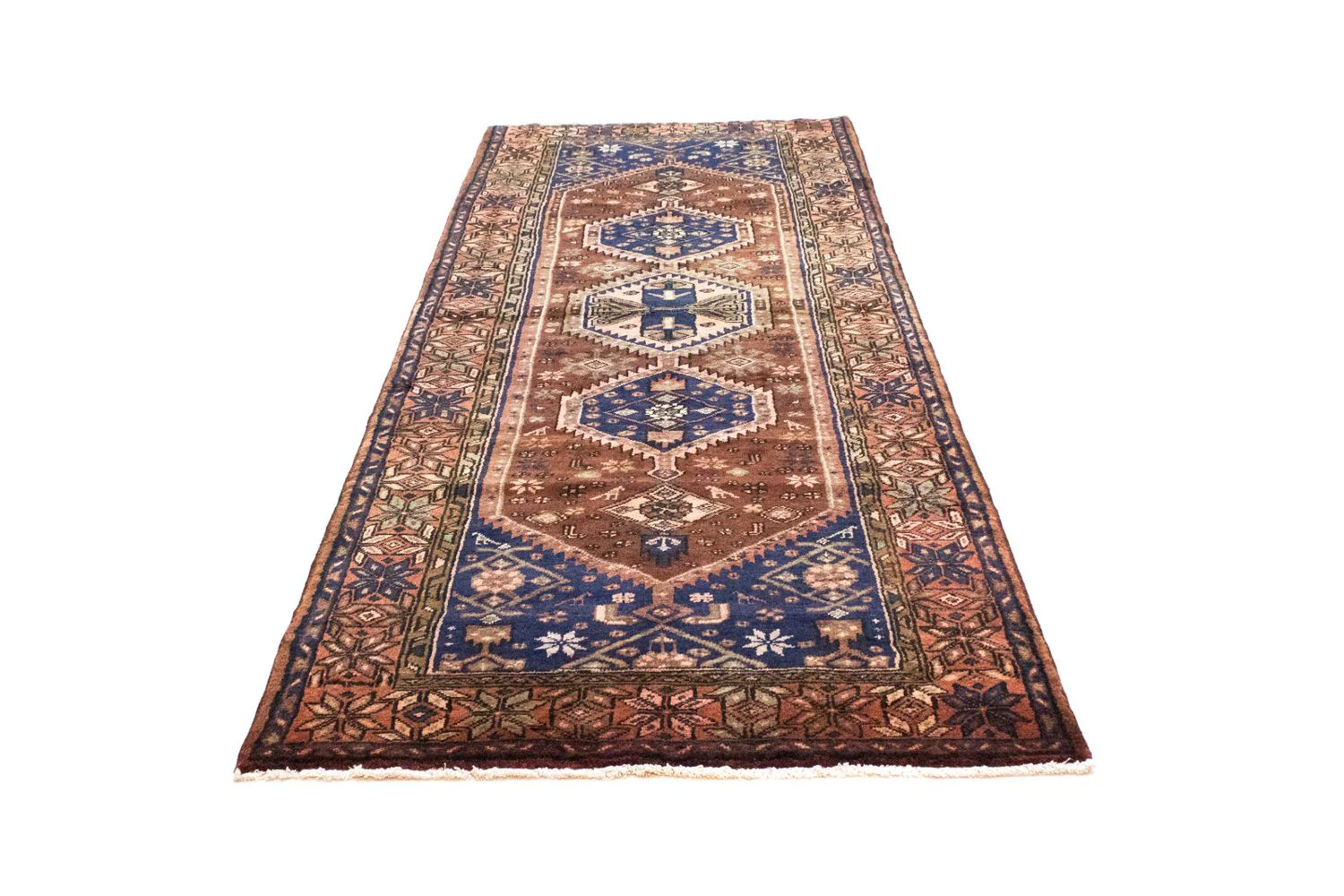 Perserteppich - Nomadic 303 x 115 cm - blau - Image 5