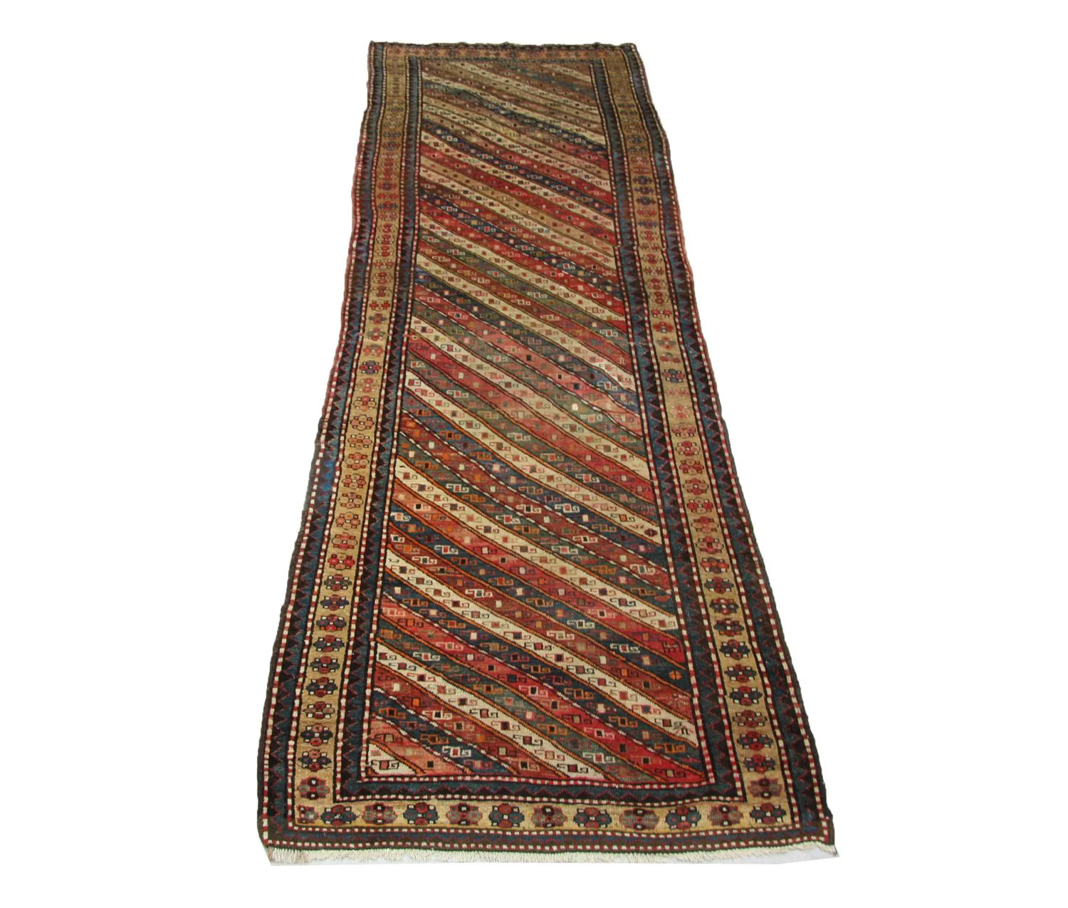 Perserteppich - Nomadic 373 x 120 cm - blau