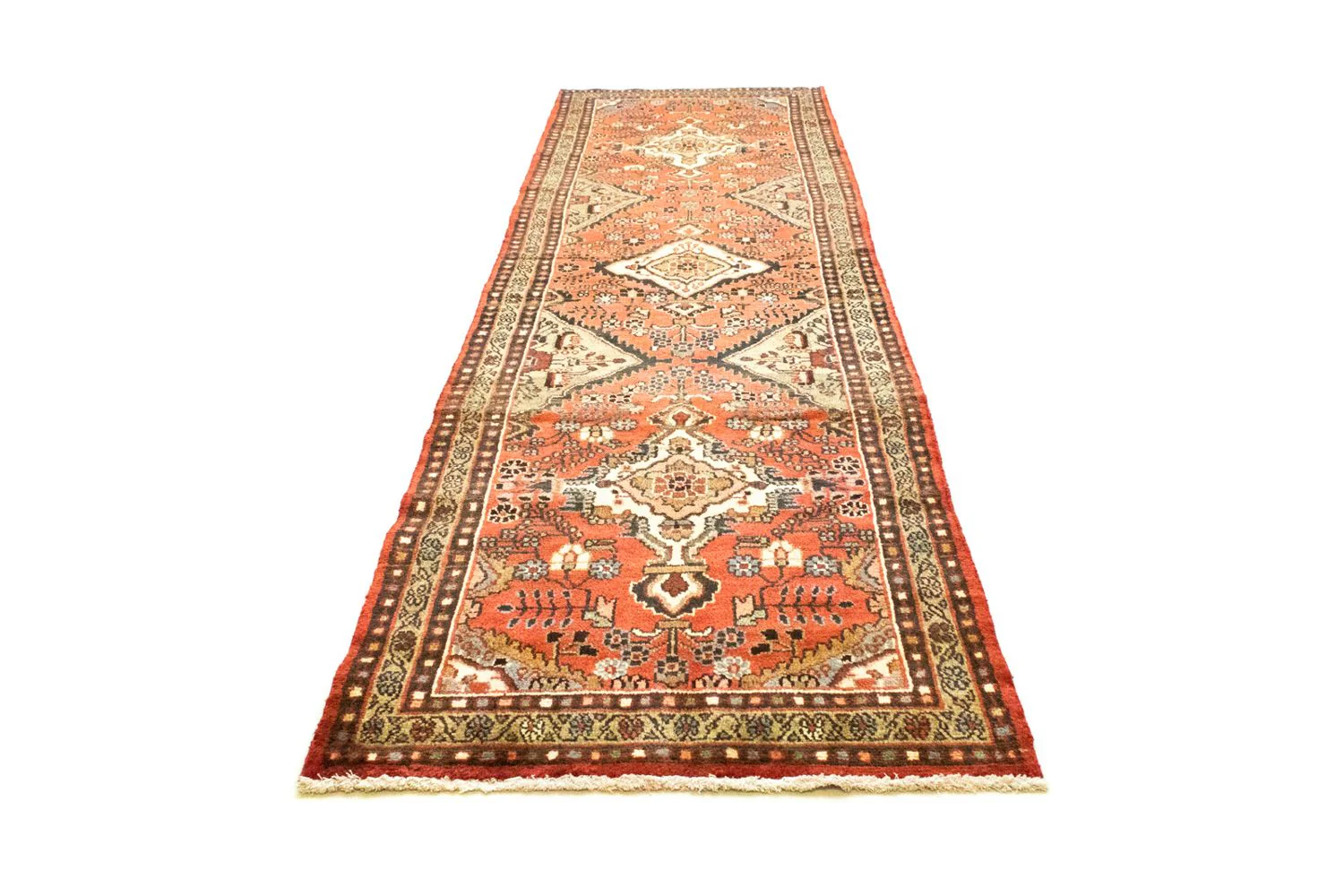 Perserteppich - Nomadic 400 x 101 cm - orange - Image 5