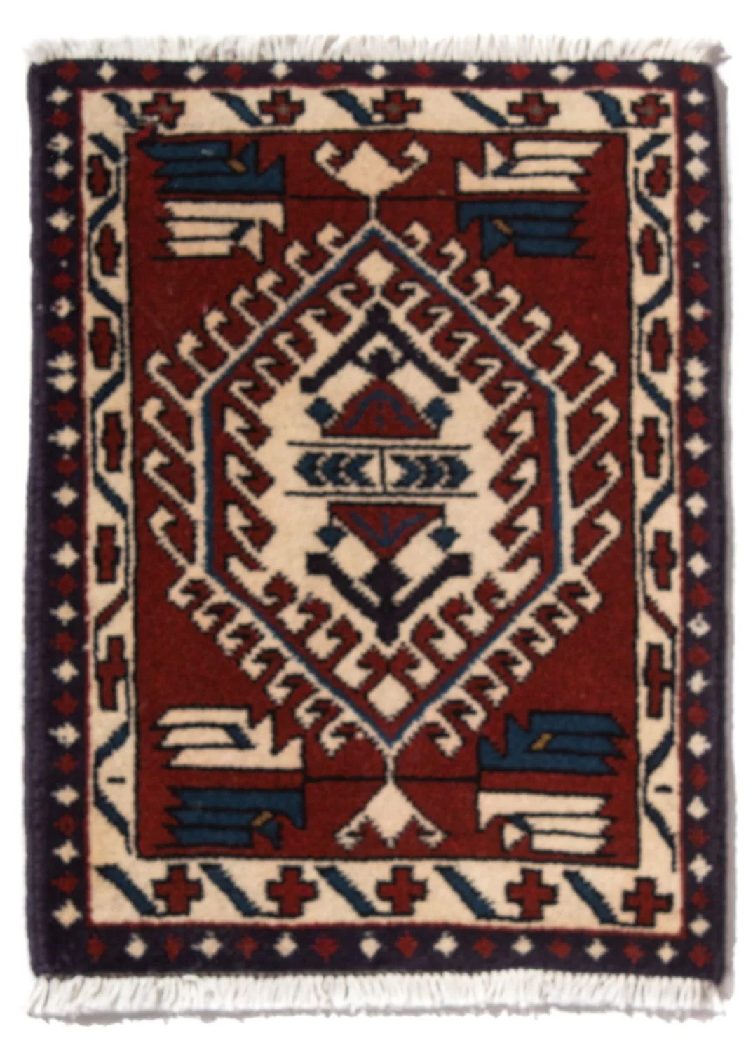 Perserteppich - Nomadic - 54 x 40 cm - mehrfarbig