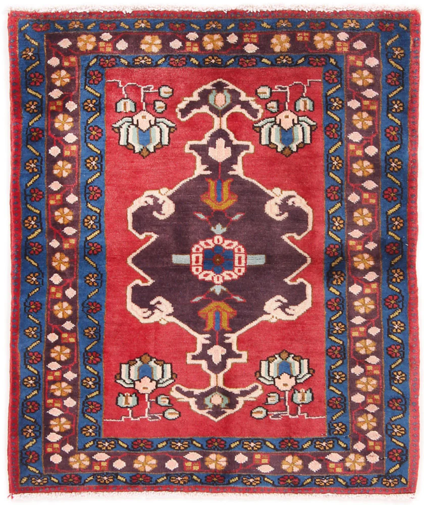 Perserteppich - Nomadic - 90 x 72 cm - mehrfarbig