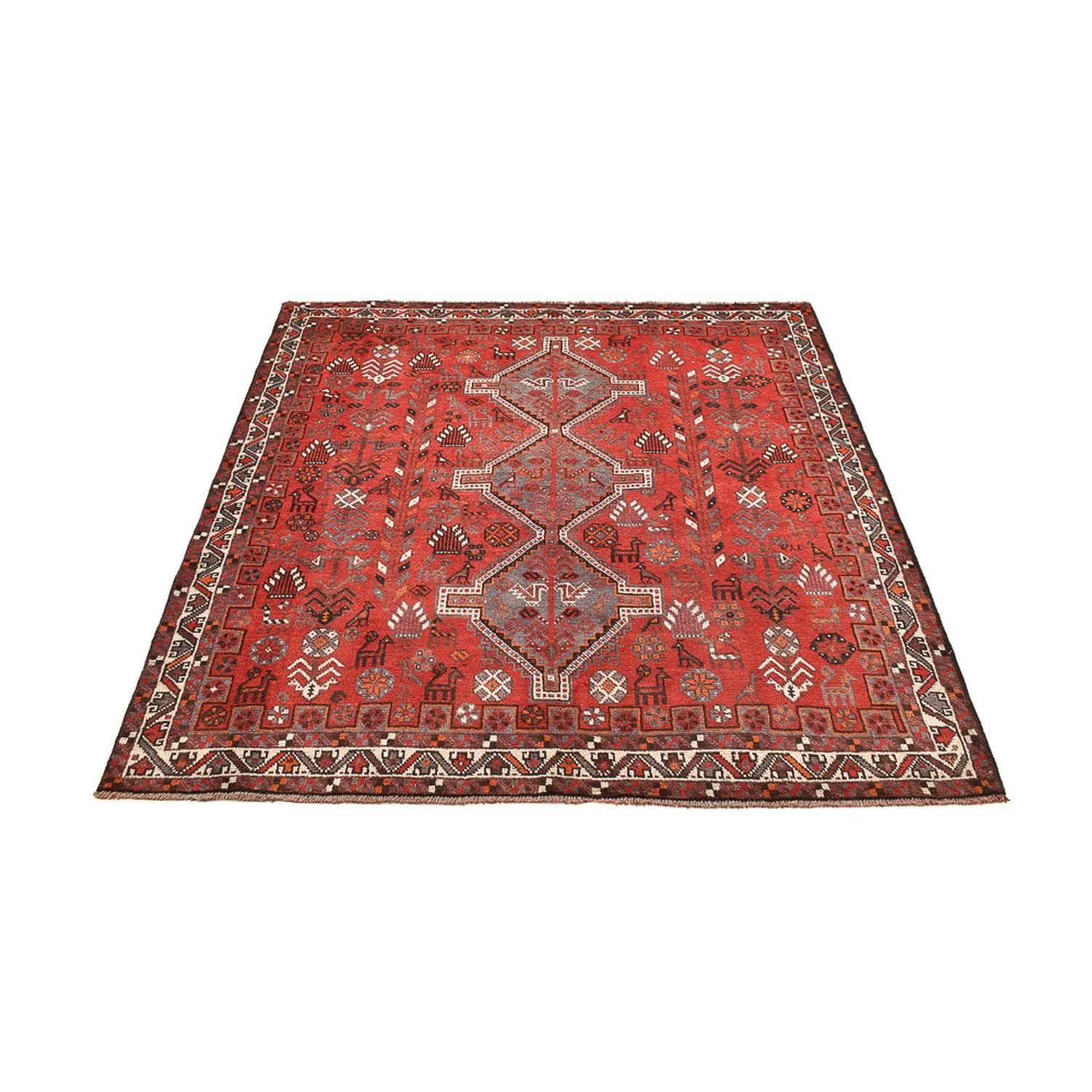 Perserteppich - Nomadic quadratisch  - 184 x 165 cm - rot - Image 5