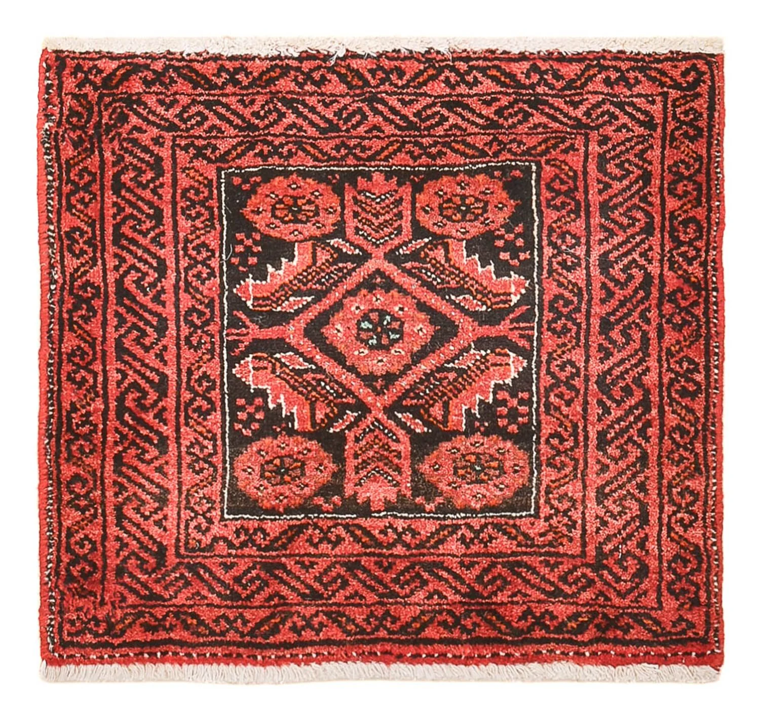 Perserteppich - Nomadic quadratisch - 43 x 40 cm - rot
