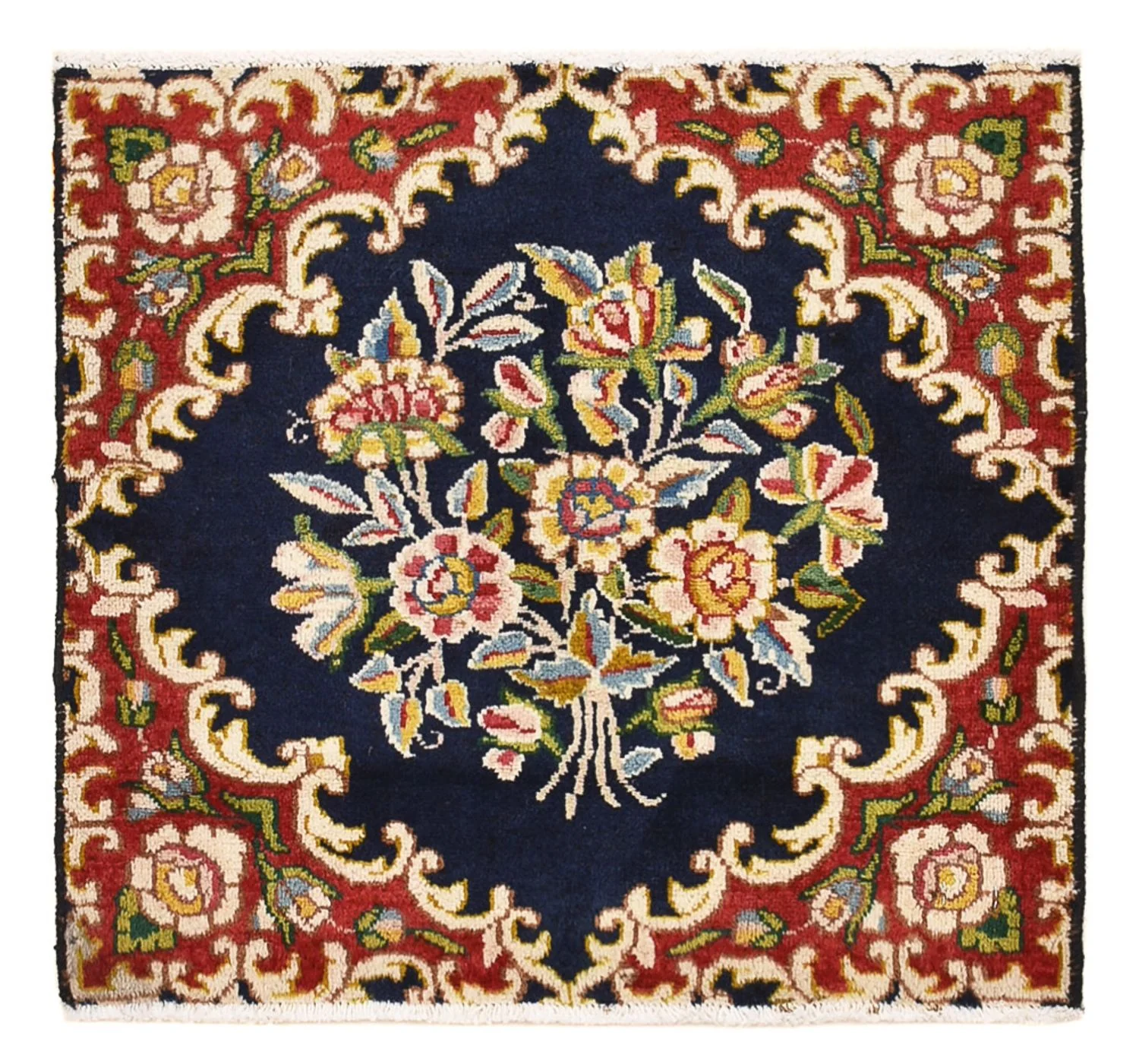Perserteppich - Nomadic quadratisch - 50 x 48 cm - dunkelblau