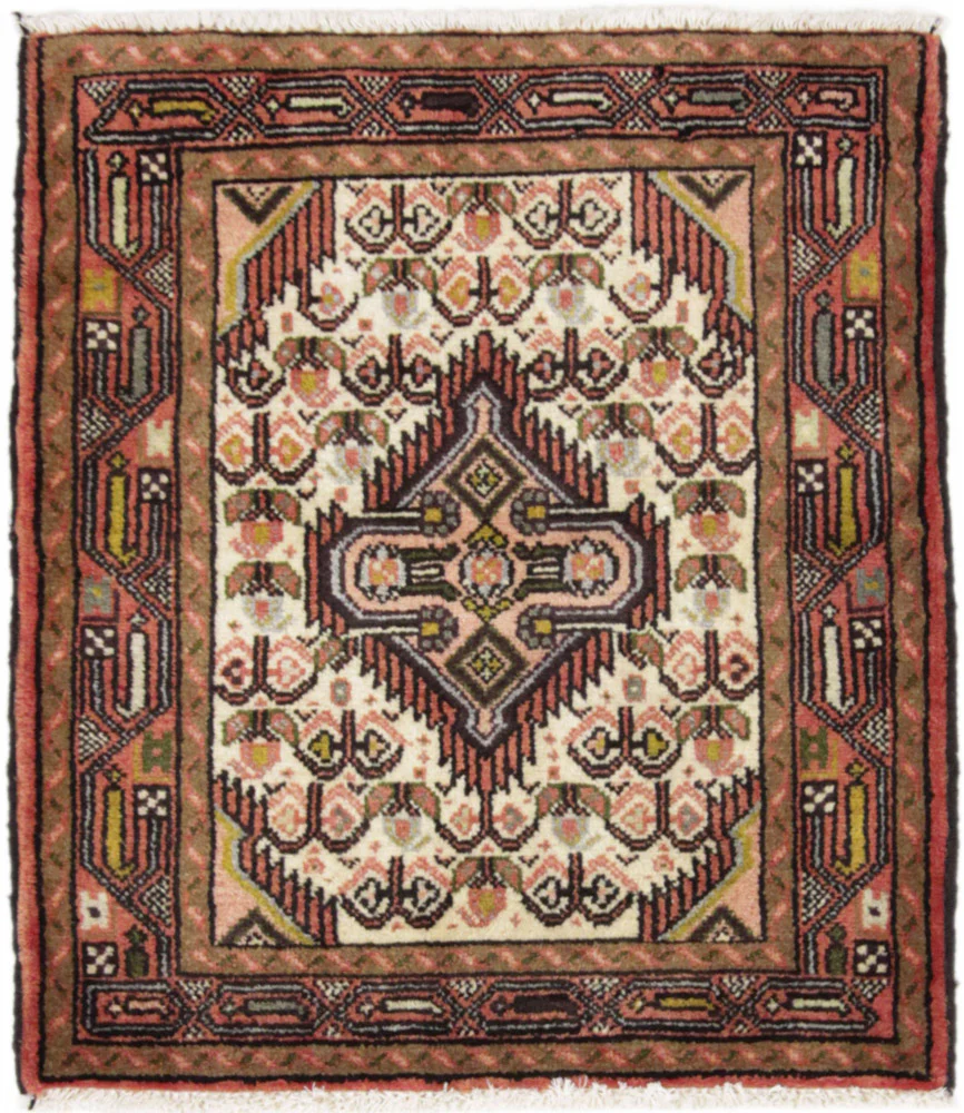 Perserteppich - Nomadic quadratisch  - 71 x 65 cm - hellbeige