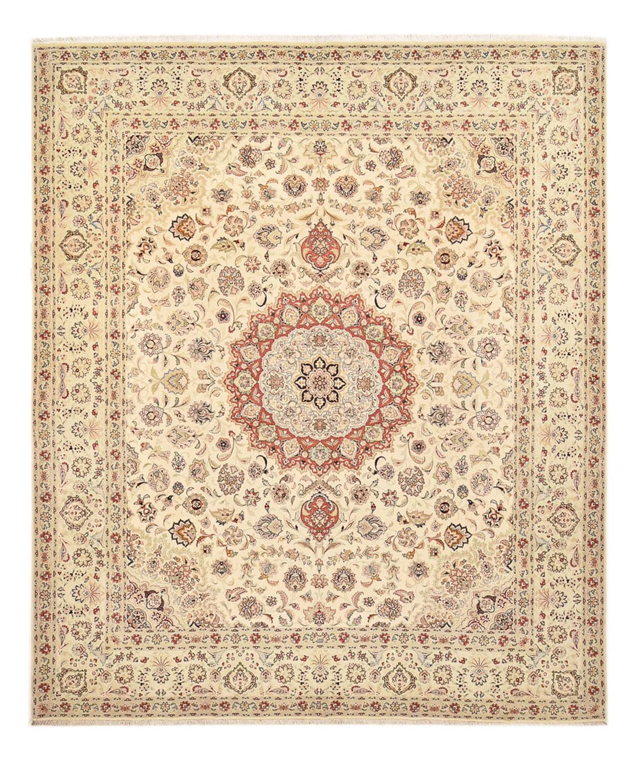 Täbriz - 50 Raj Teppich 349x298cm - Perserteppich