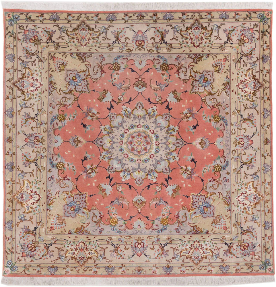 Perserteppich - Täbriz - Royal quadratisch - 153 x 153 cm - sand