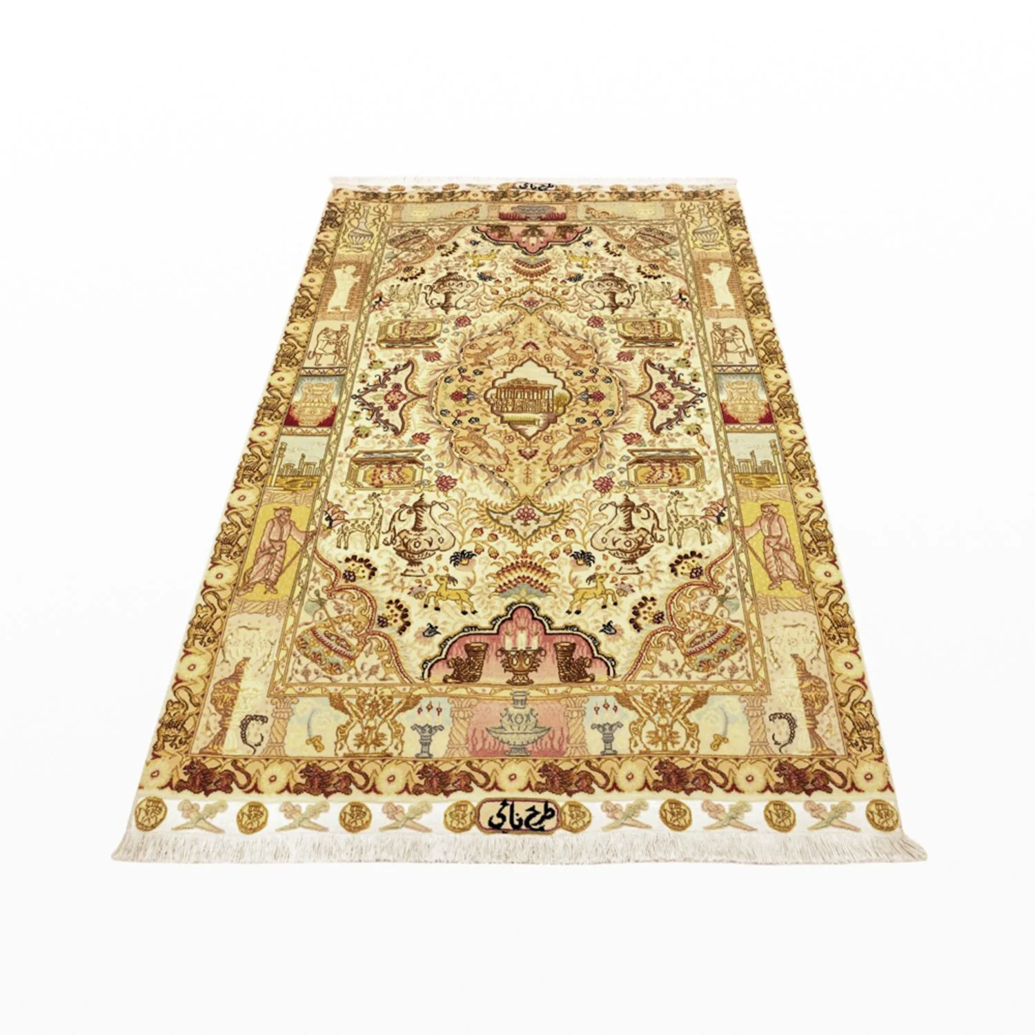 Täbriz - 50 Raj Teppich 160x102cm - Perserteppich - Image 6