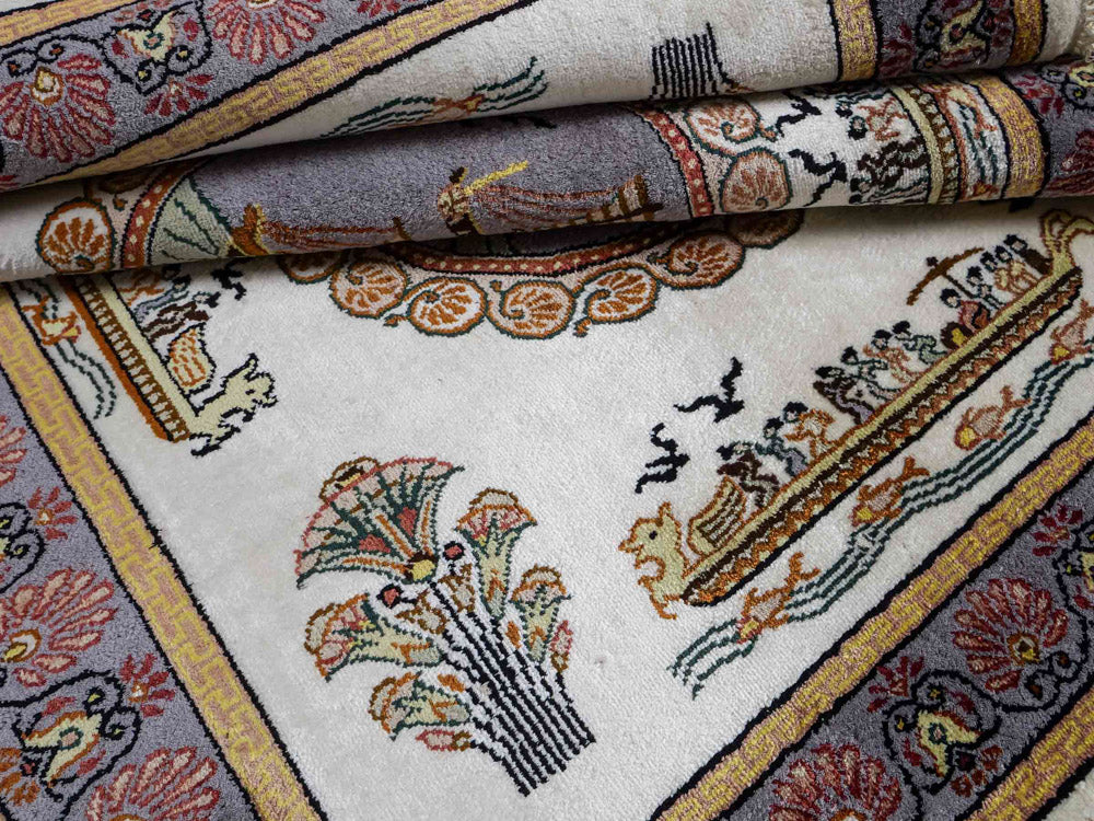China Seide Teppich 121x95cm - Orientteppich - Image 4
