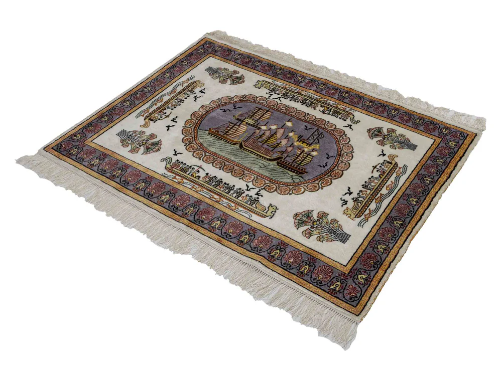 China Seide Teppich 121x95cm - Orientteppich - Image 5