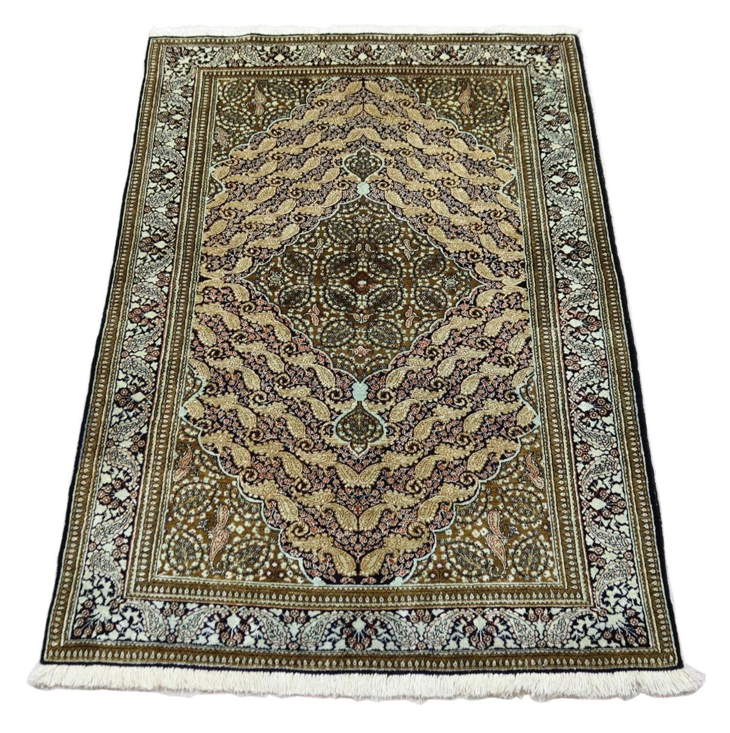 Seidenteppich - Ghom Seide - Premium 163 x 109 cm Teppichbrücke