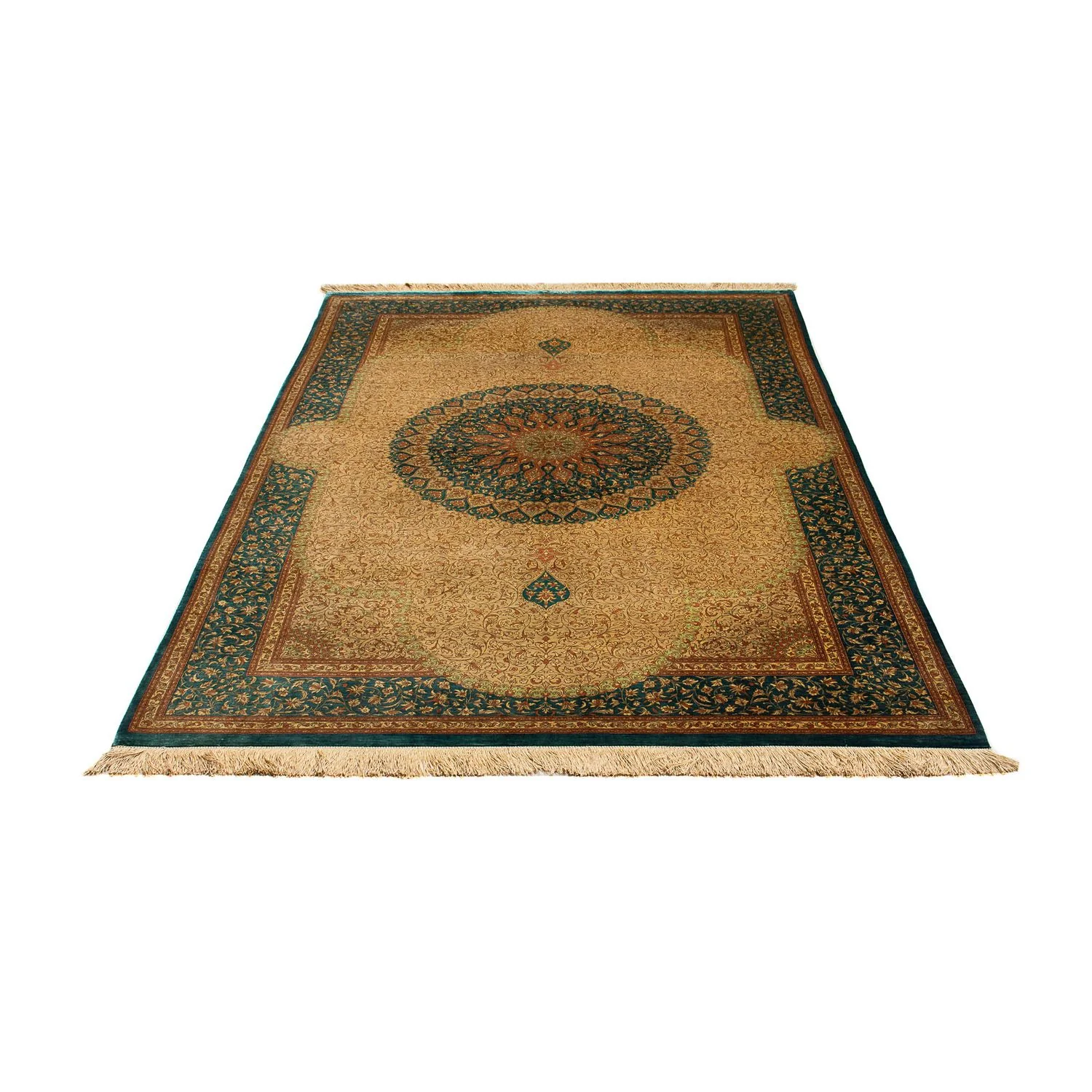 Seidenteppich - Ghom Seide - Premium 188 x 130 cm TeppichbrĂĽcke - Image 5