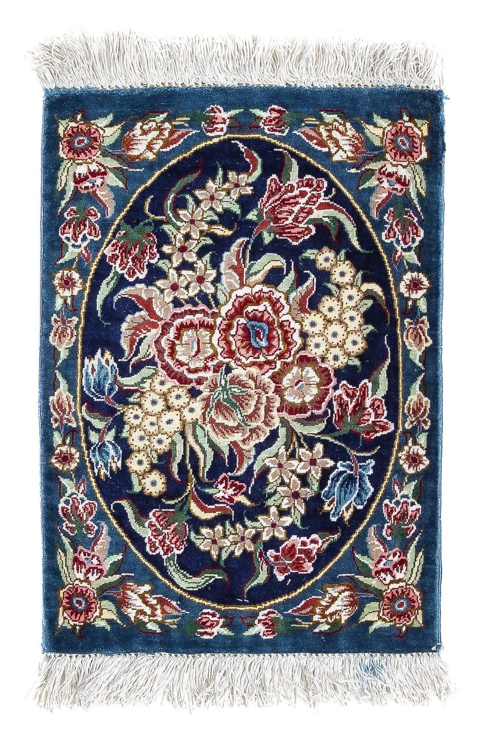 Ghom - Seide Teppich 40x28cm - Perserteppich
