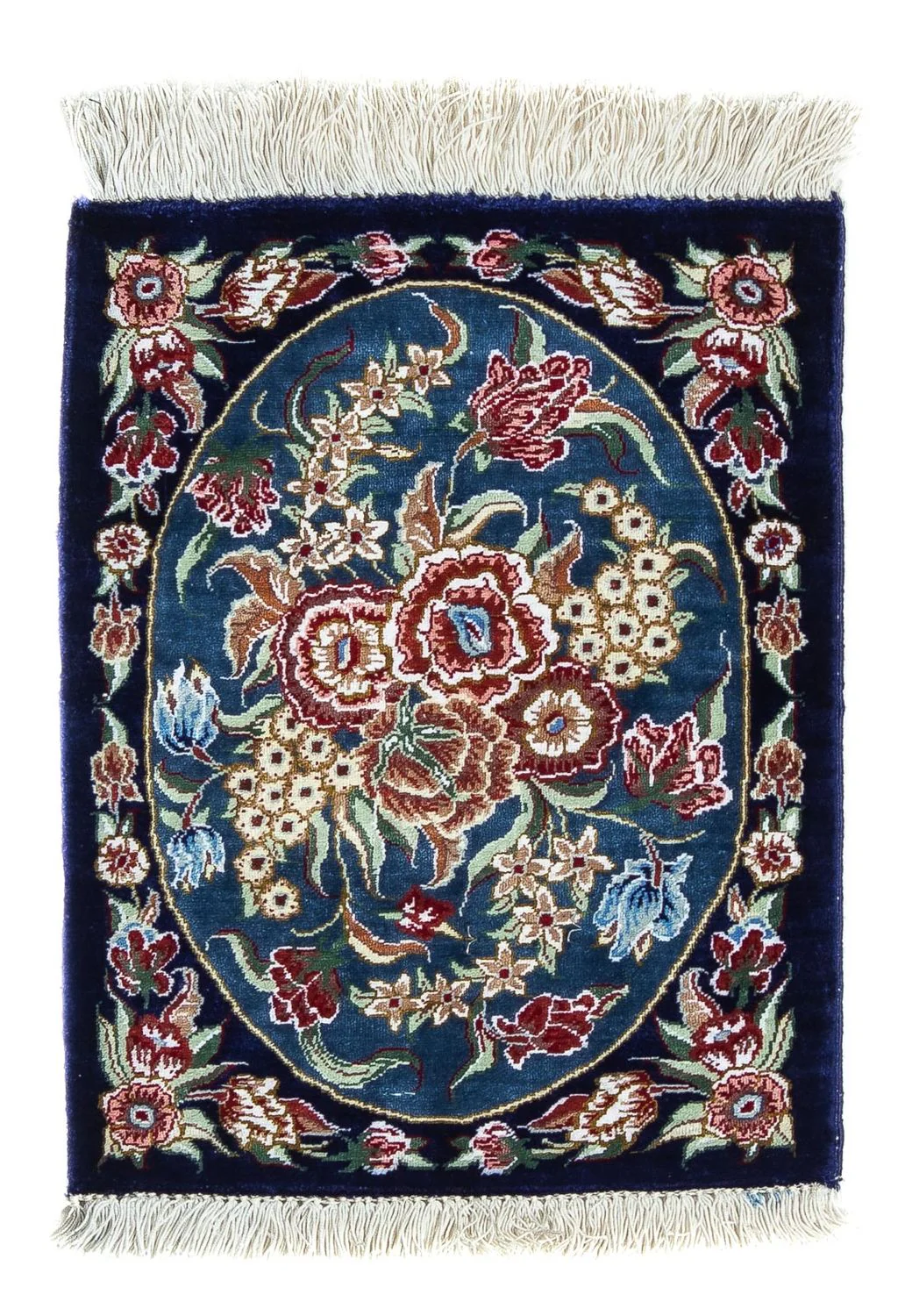 Ghom - Seide Teppich 40x28cm - Perserteppich