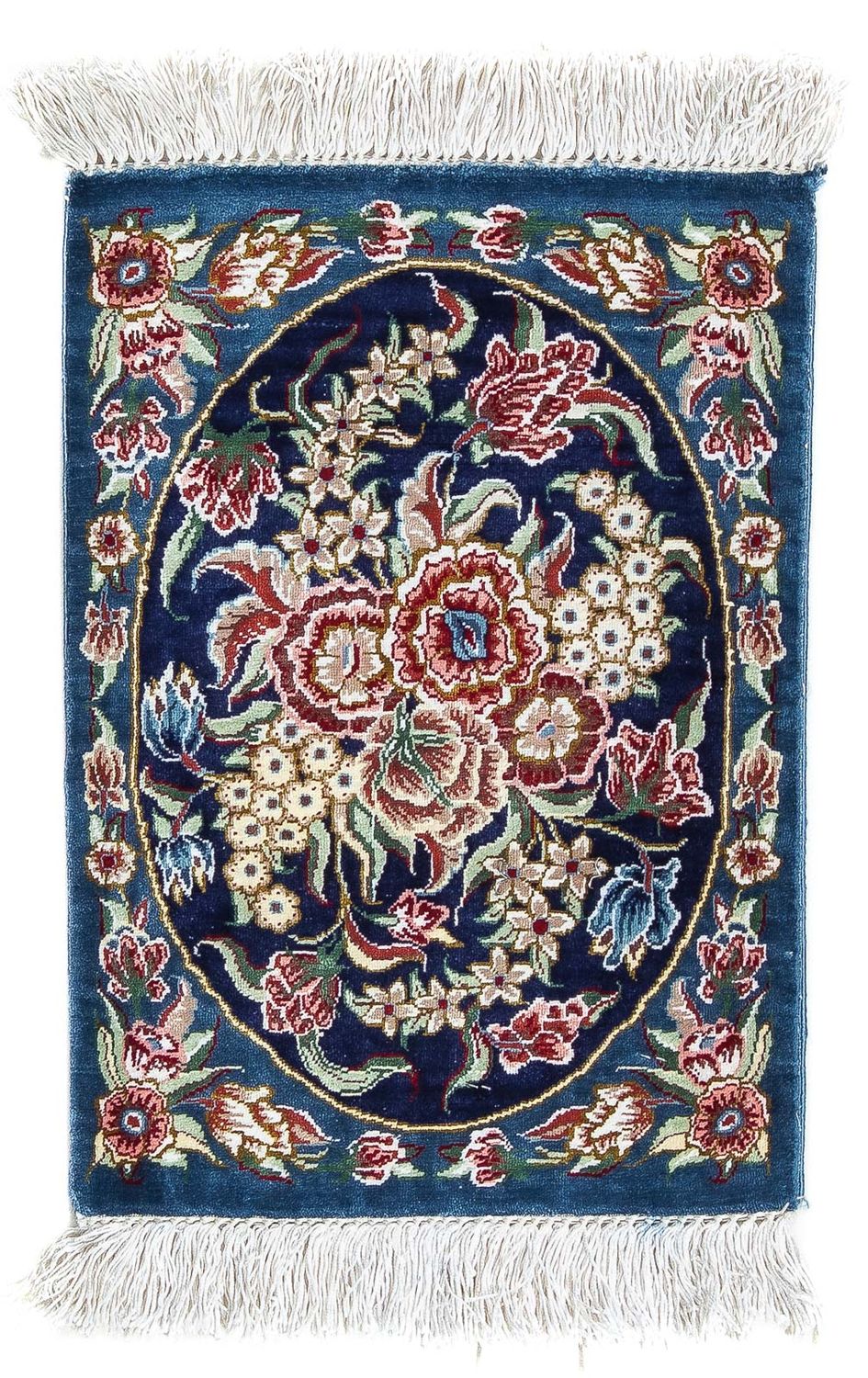 Ghom - Seide Teppich 40x28cm - Perserteppich