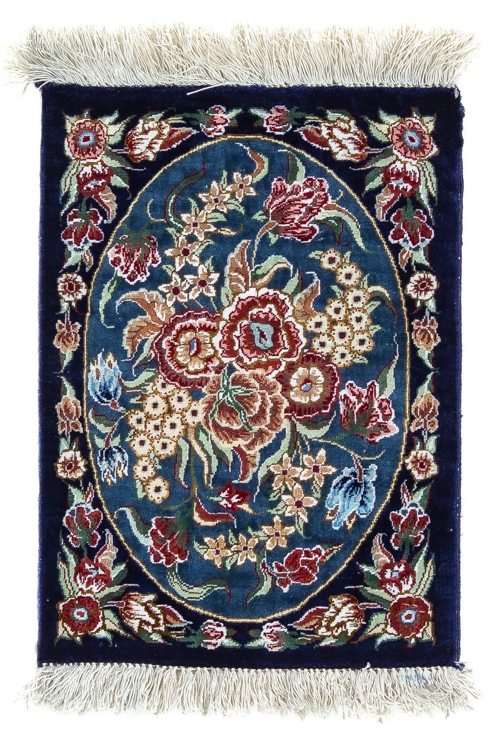 Ghom - Seide Teppich 40x28cm - Perserteppich