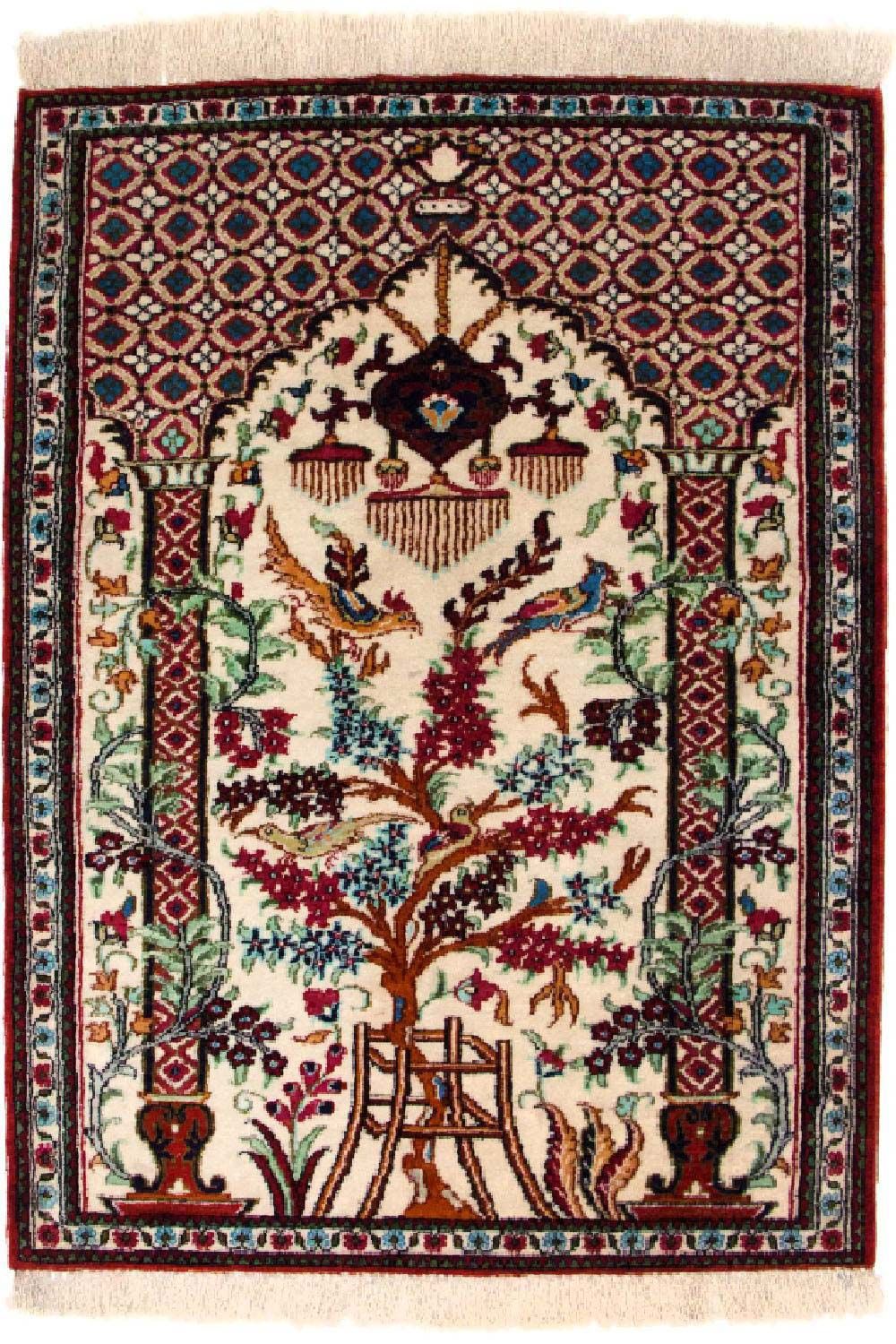 Ghom - Seide Teppich 77x57cm - Perserteppich