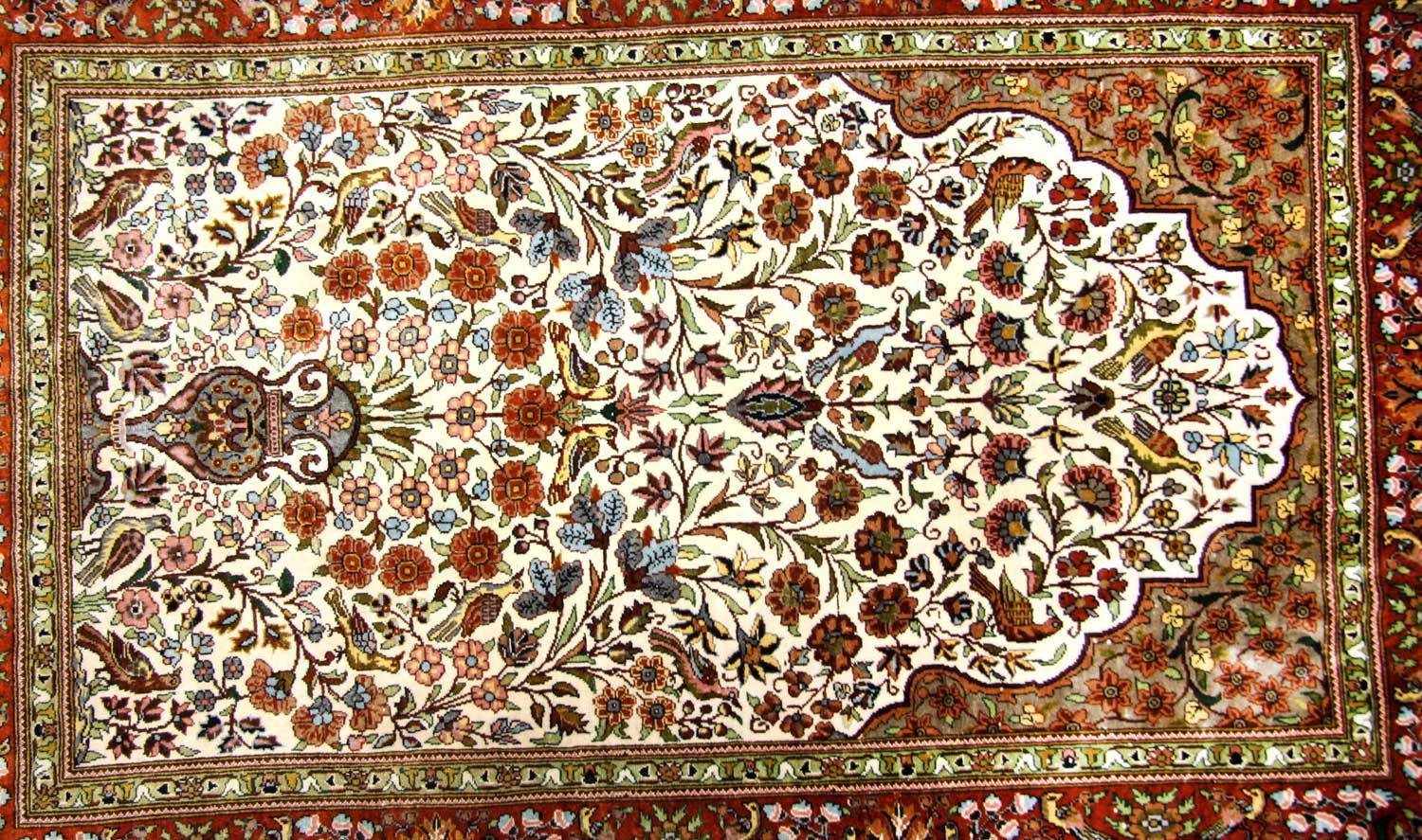Seidenteppich - Hereke Seide - Premium 128 x 80 cm Teppichbrücke - Image 2