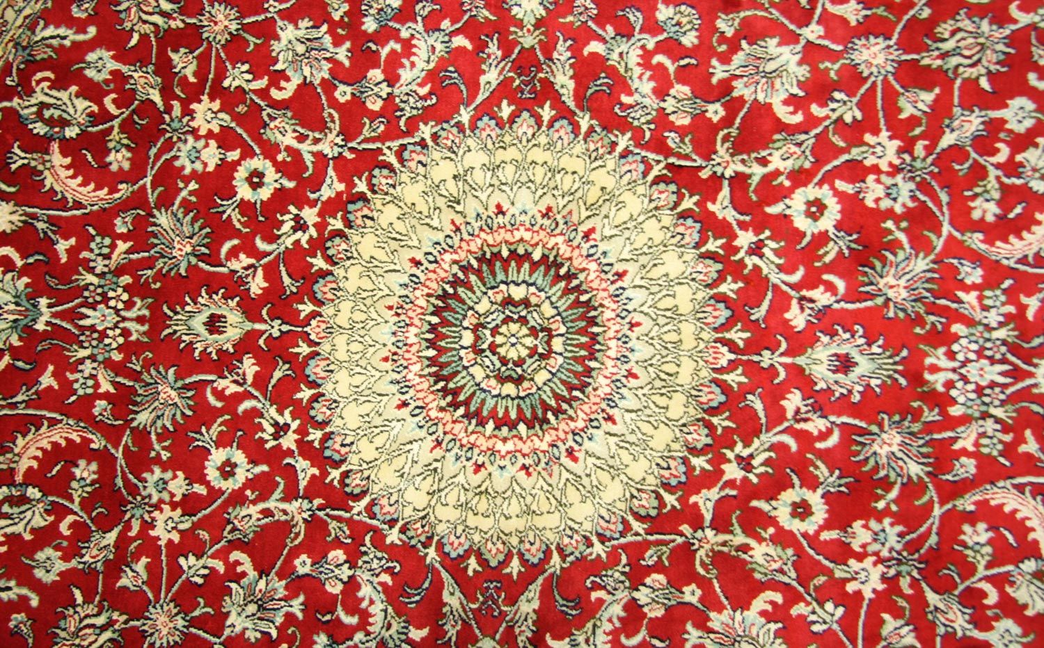 Seidenteppich - Kaschmir Seide 183 x 183 cm Runder Teppich - Image 2