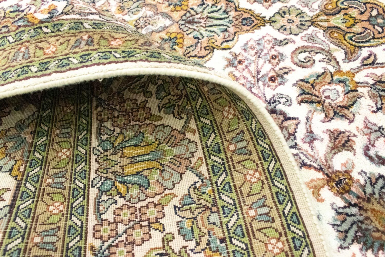 Kaschmir Seide Teppich 217x153cm - Orientteppich - Image 3