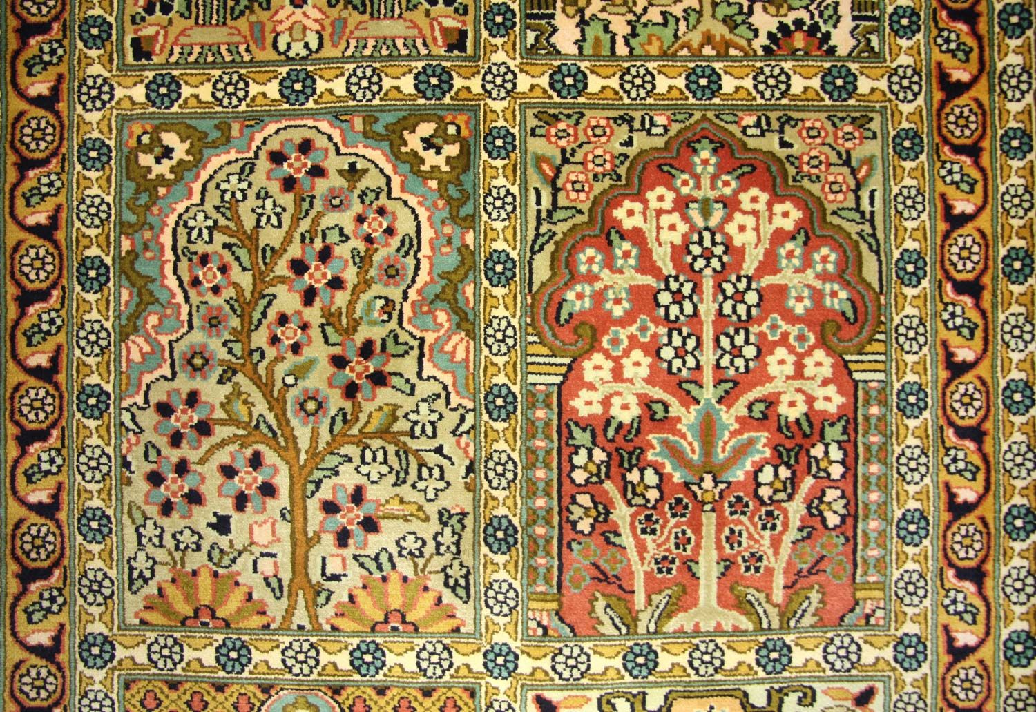 Seidenteppich - Kaschmir Seide 298 x 82 cm Teppich Läufer - Image 2
