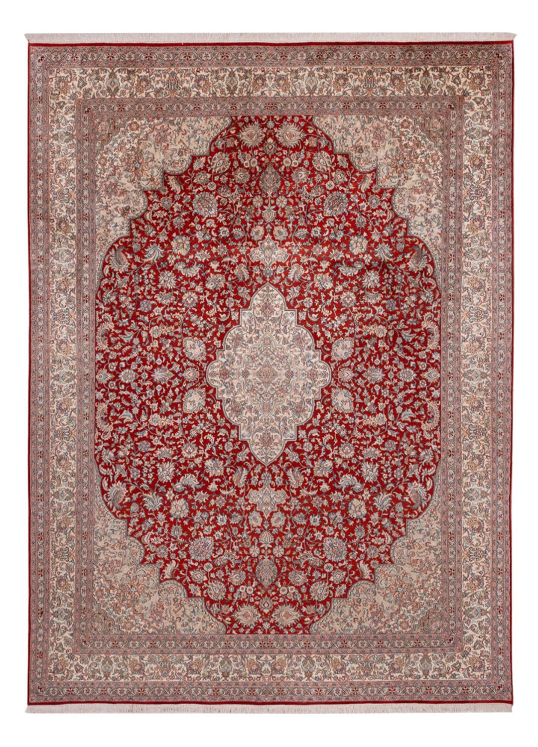 Seidenteppich - Kaschmir Seide - 332 x 245 cm - rot