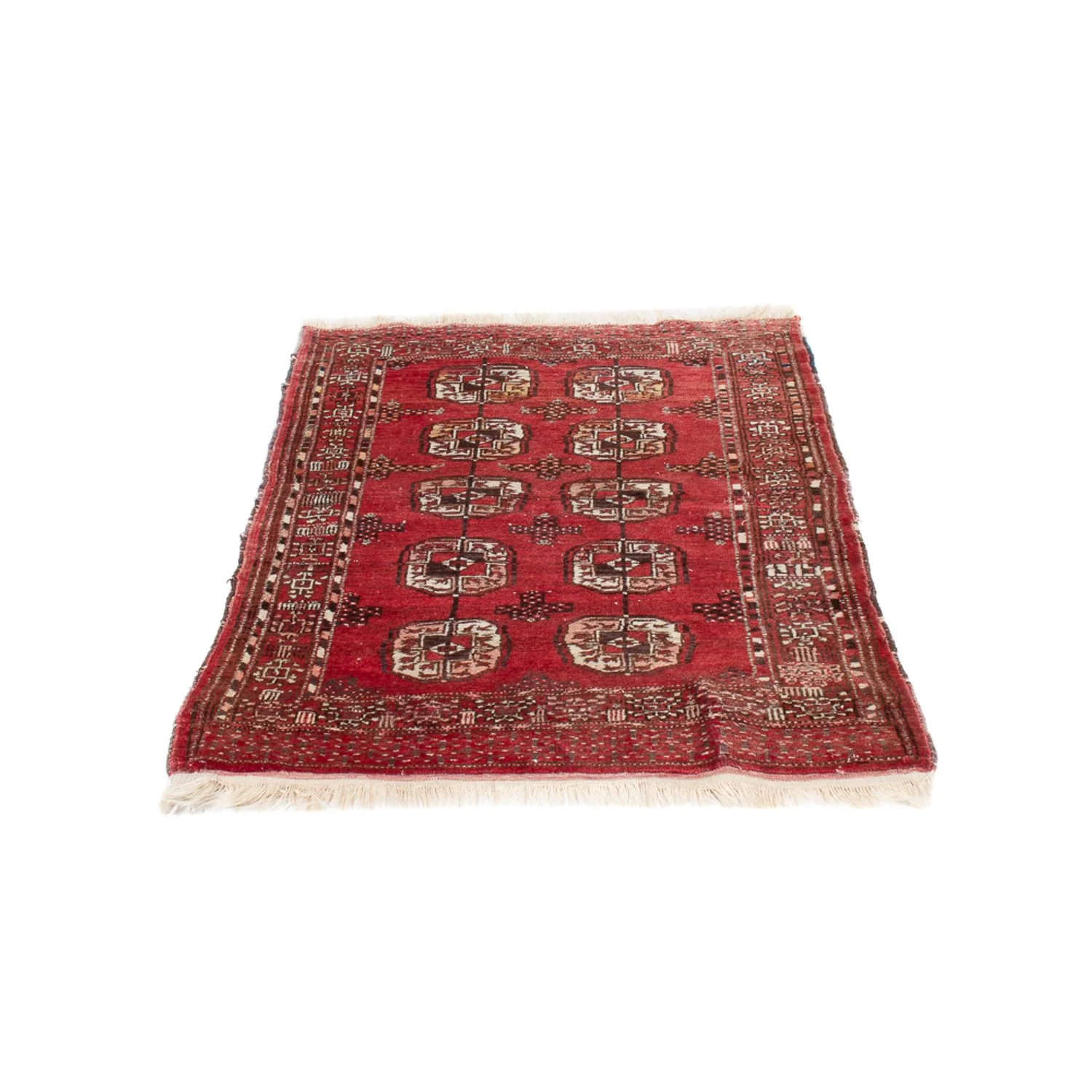 Turkaman Teppich - 121 x 83 cm - dunkelrot - Image 4