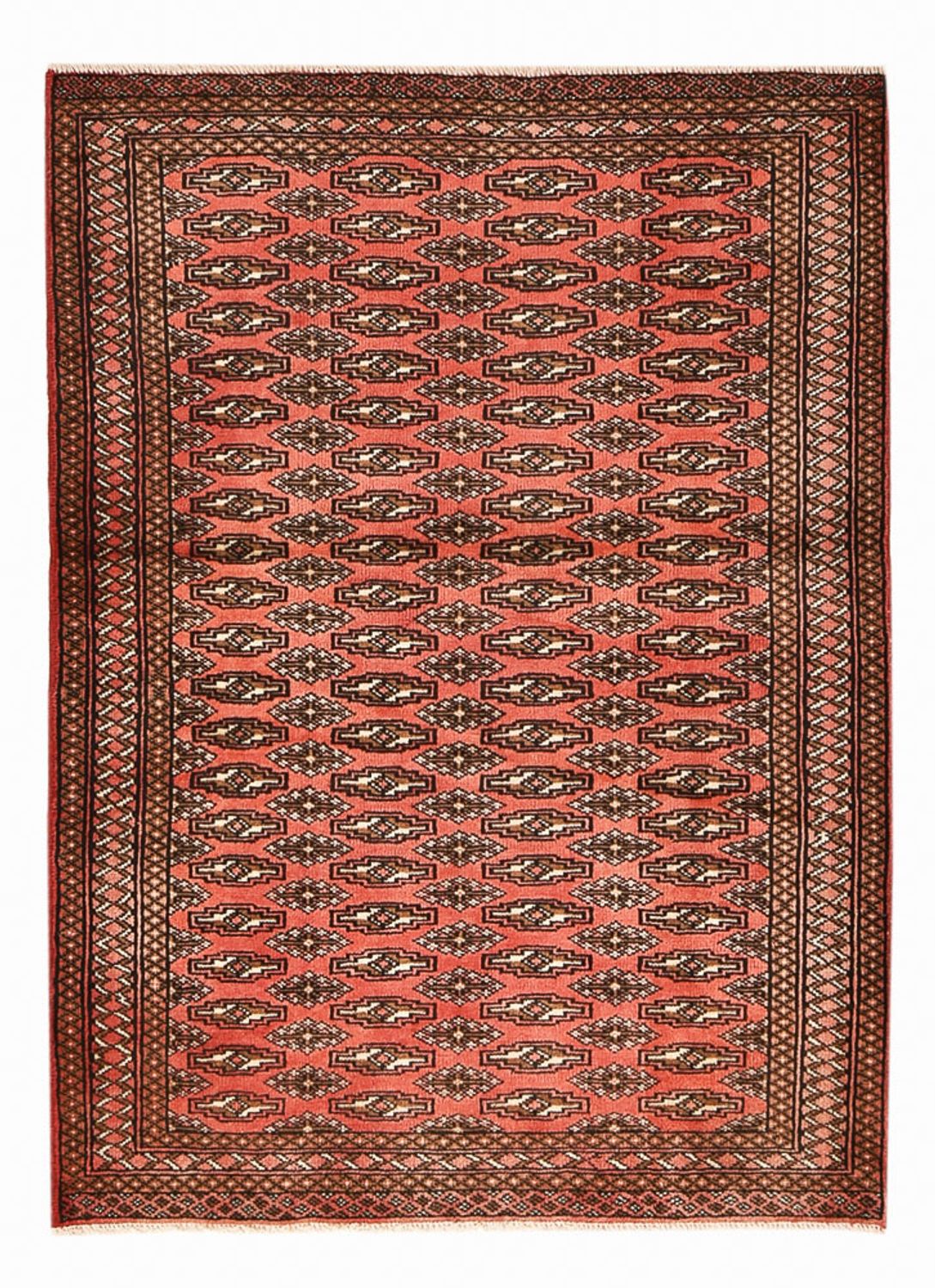 Turkaman Teppich - 131 x 100 cm - hellrot