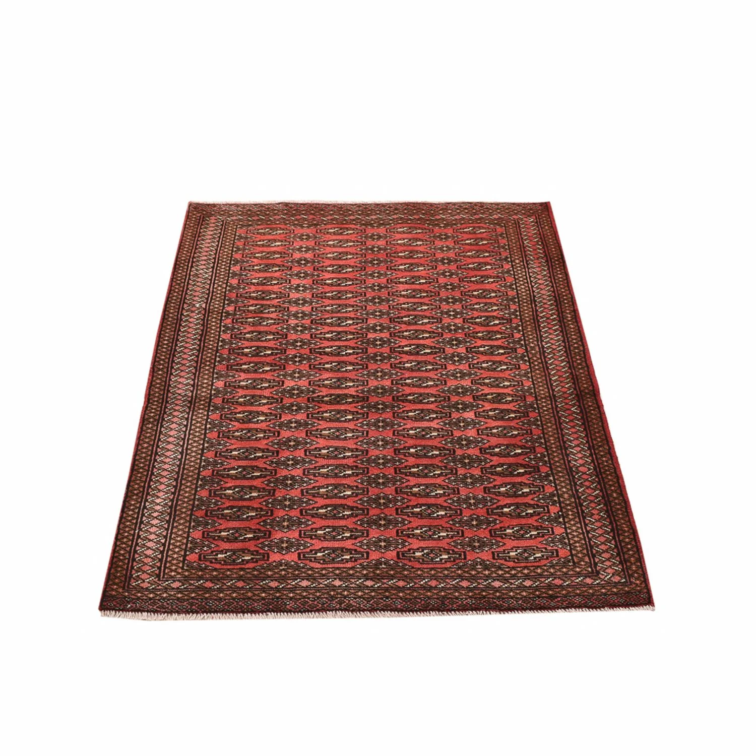 Turkaman Teppich - 131 x 100 cm - hellrot - Image 5