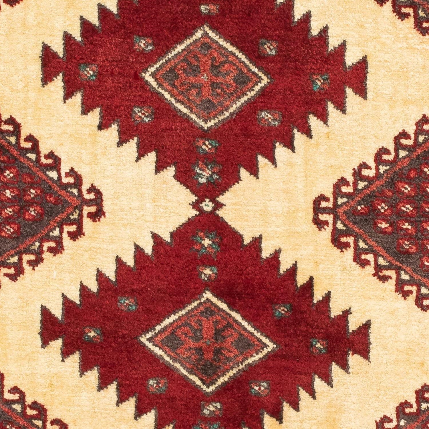 Turkaman Teppich 133 x 92 cm - dunkelrot - Image 2