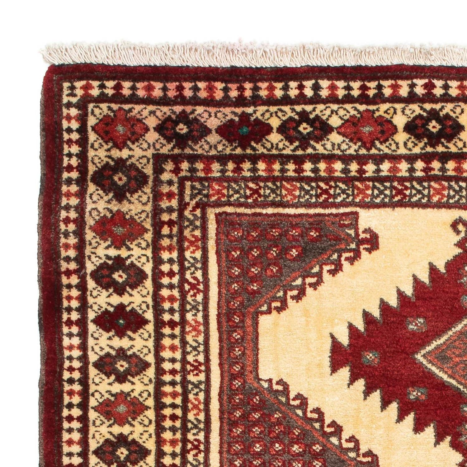Turkaman Teppich 133 x 92 cm - dunkelrot - Image 3