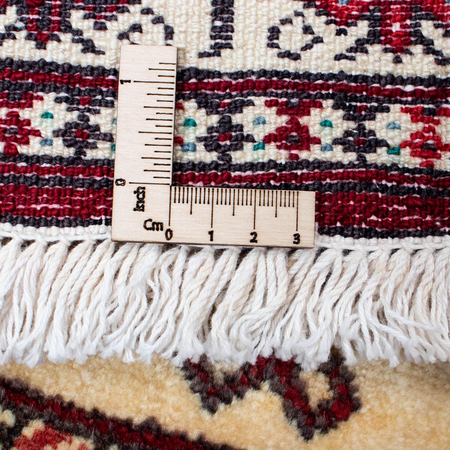 Turkaman Teppich 133 x 92 cm - dunkelrot - Image 6