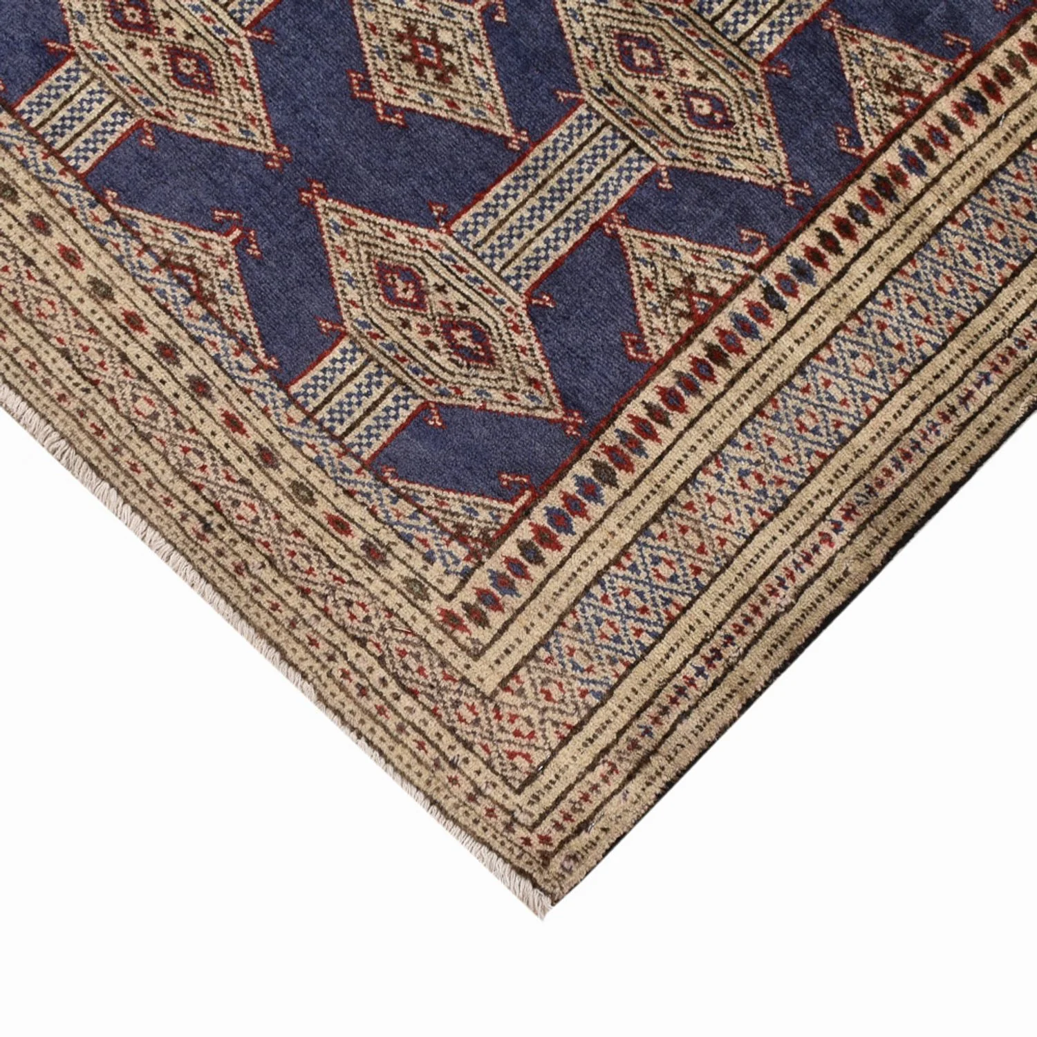 Turkaman Teppich - 136 x 101 cm - dunkelblau - Image 2
