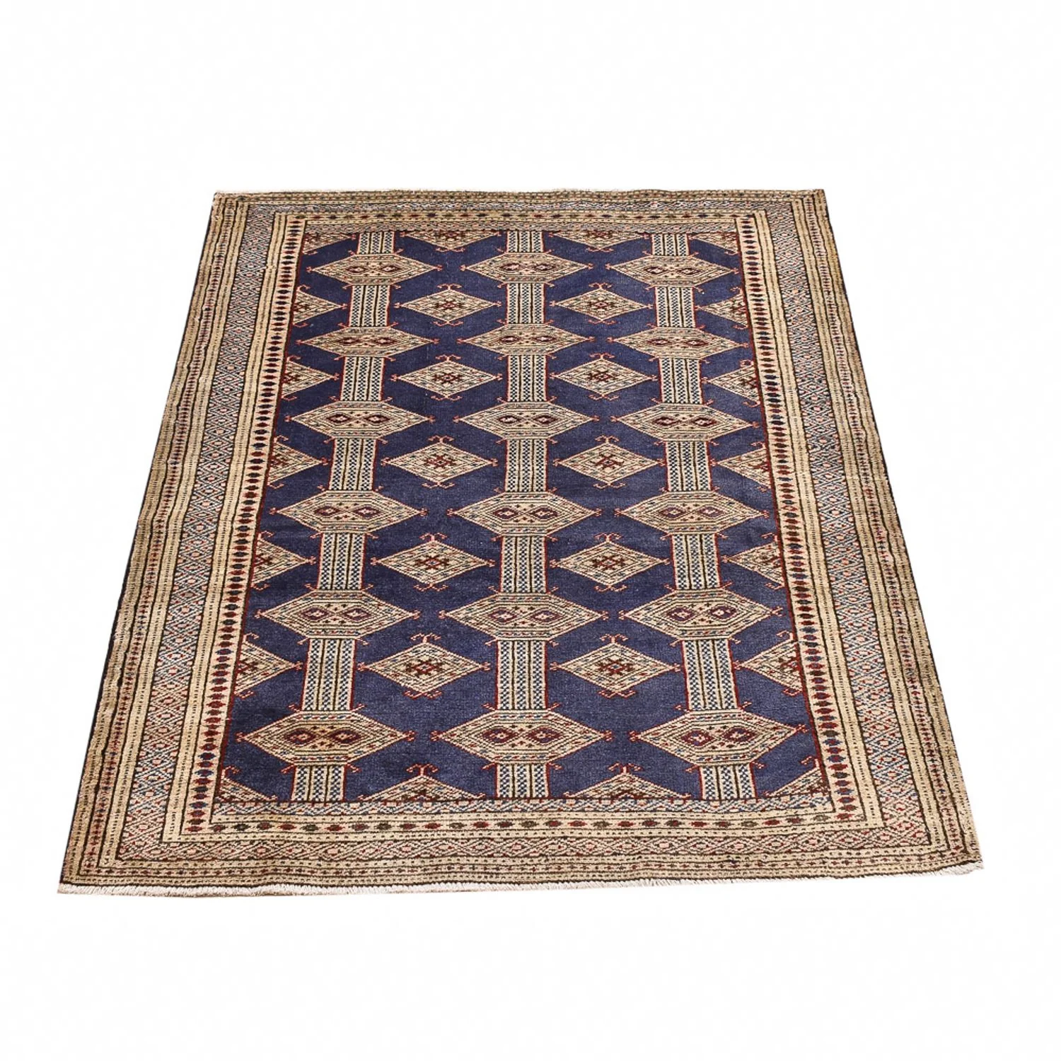 Turkaman Teppich - 136 x 101 cm - dunkelblau - Image 5