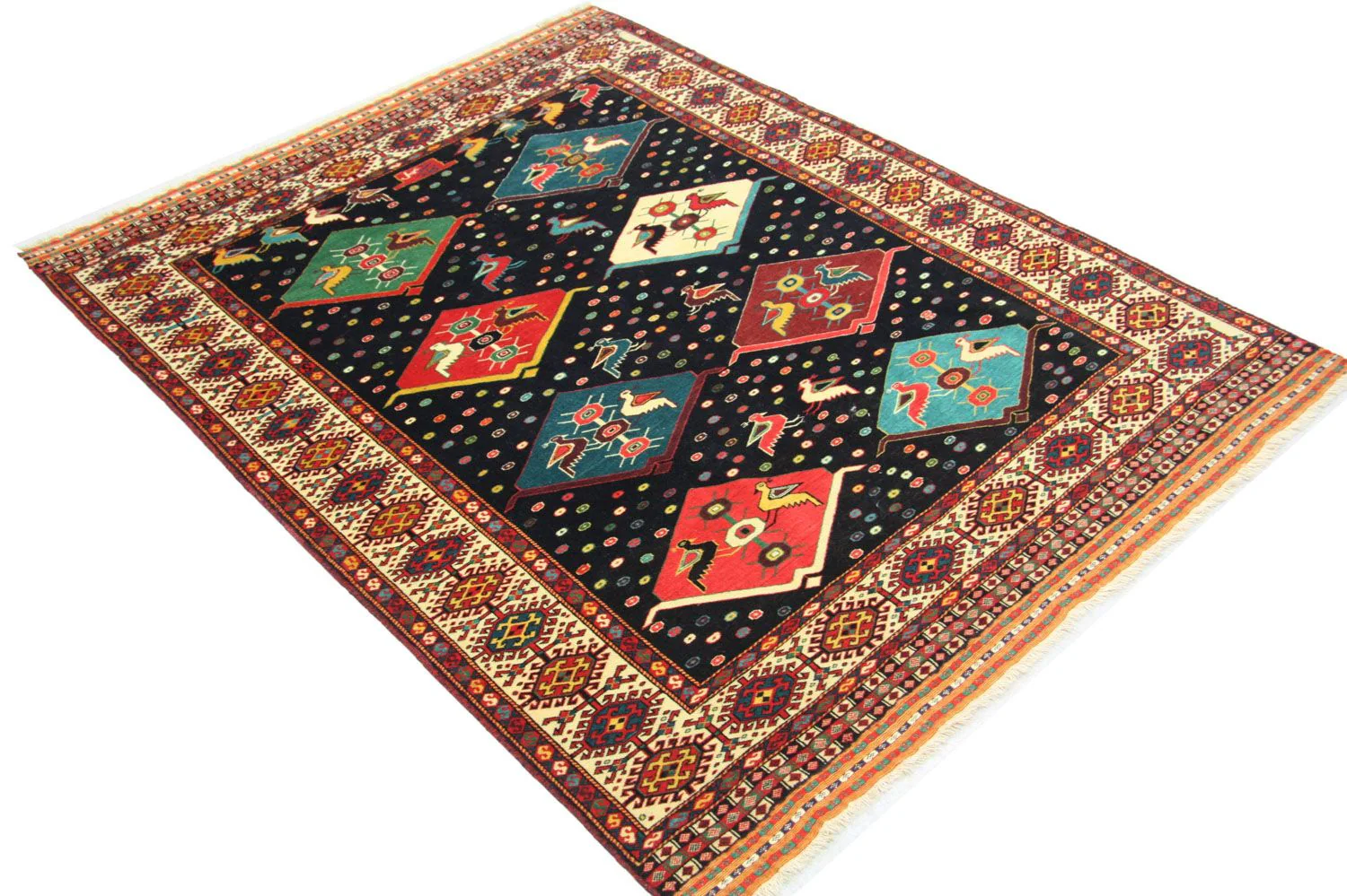 Turkaman Teppich 158 x 132 cm - blau - Image 3