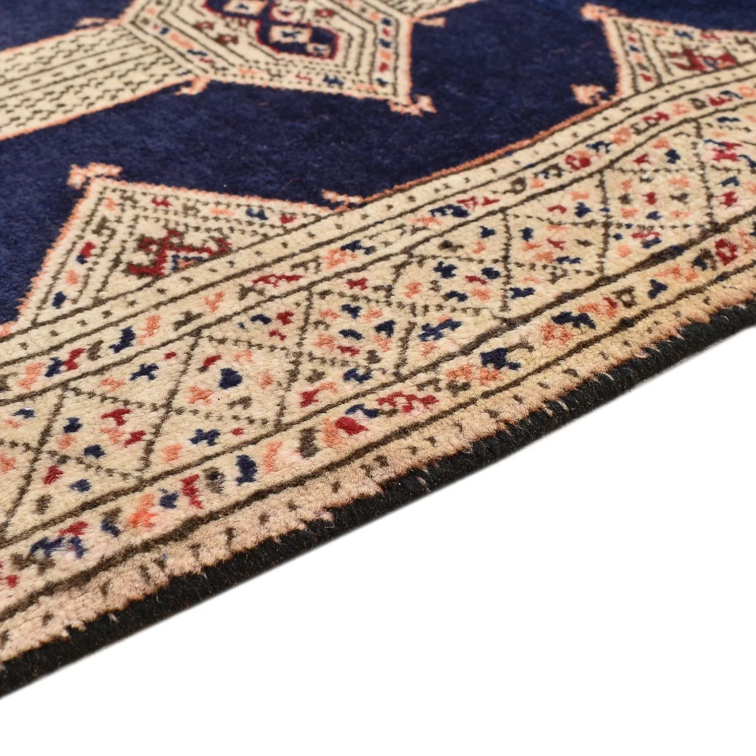 Turkaman Teppich - 173 x 120 cm - dunkelblau - Image 3