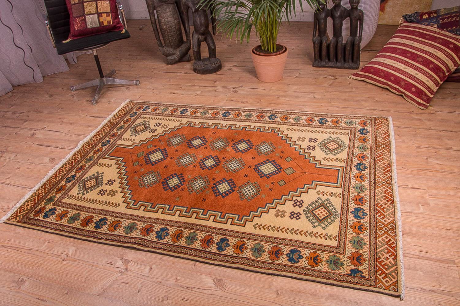 Turkaman Teppich 184 x 127 cm - orange - Image 2