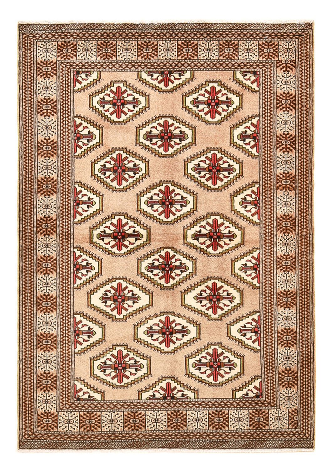 Turkaman Teppich - 191 x 134 cm - sand
