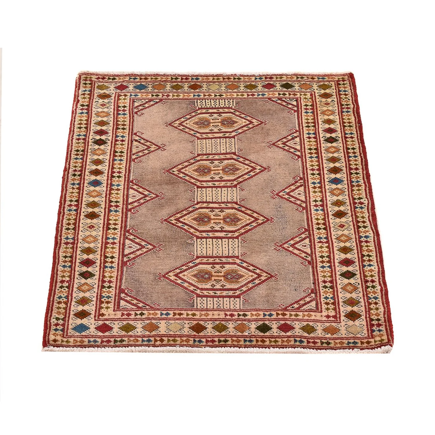 Turkaman Teppich - 79 x 64 cm - rosa - Image 5