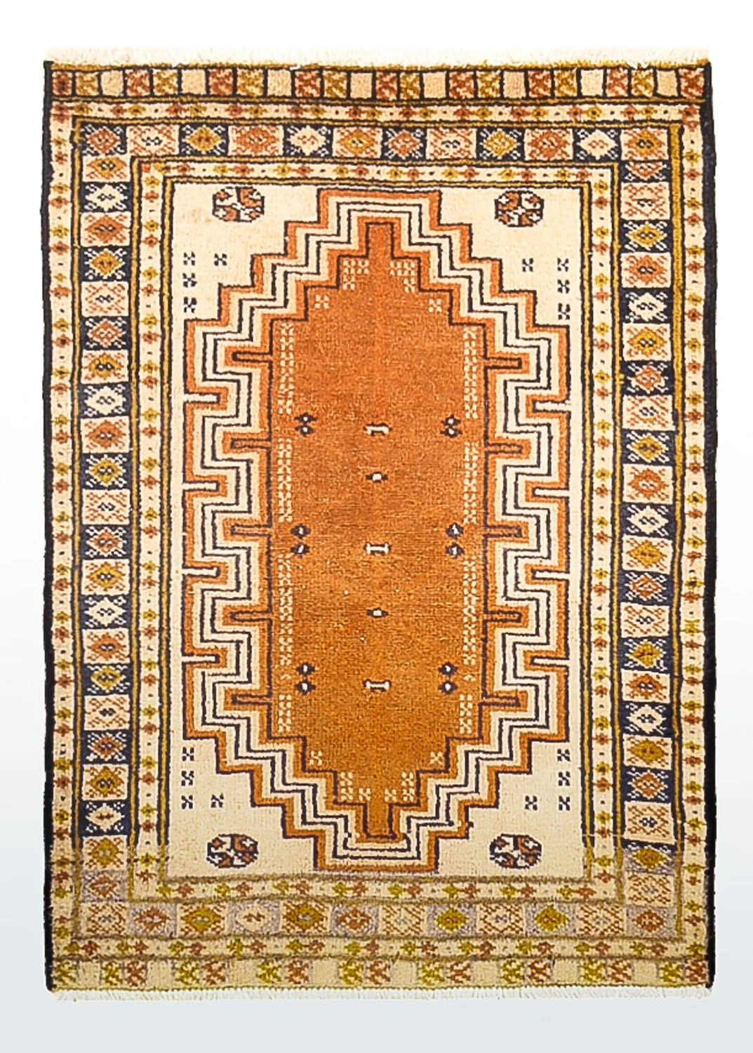 Turkaman Teppich - 86 x 56 cm - mehrfarbig