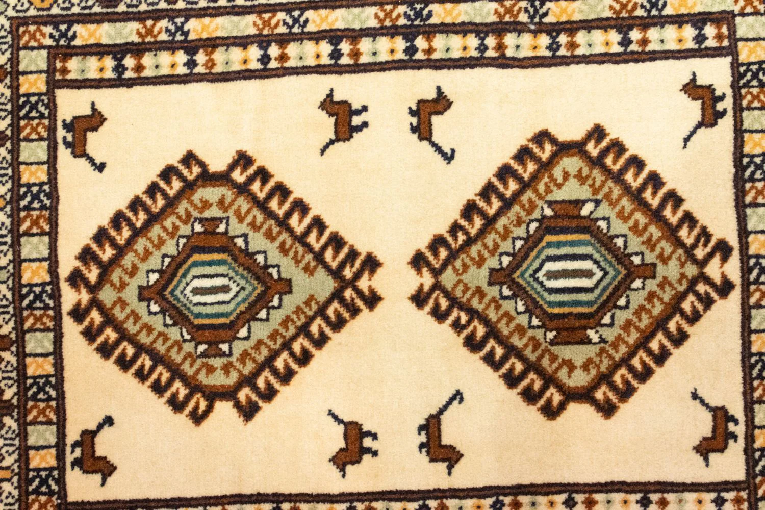 Turkaman Teppich 87 x 64 cm - beige - Image 2