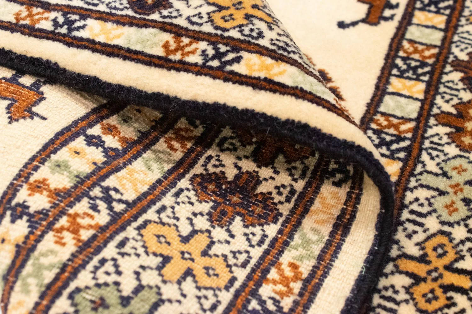 Turkaman Teppich 87 x 64 cm - beige - Image 4