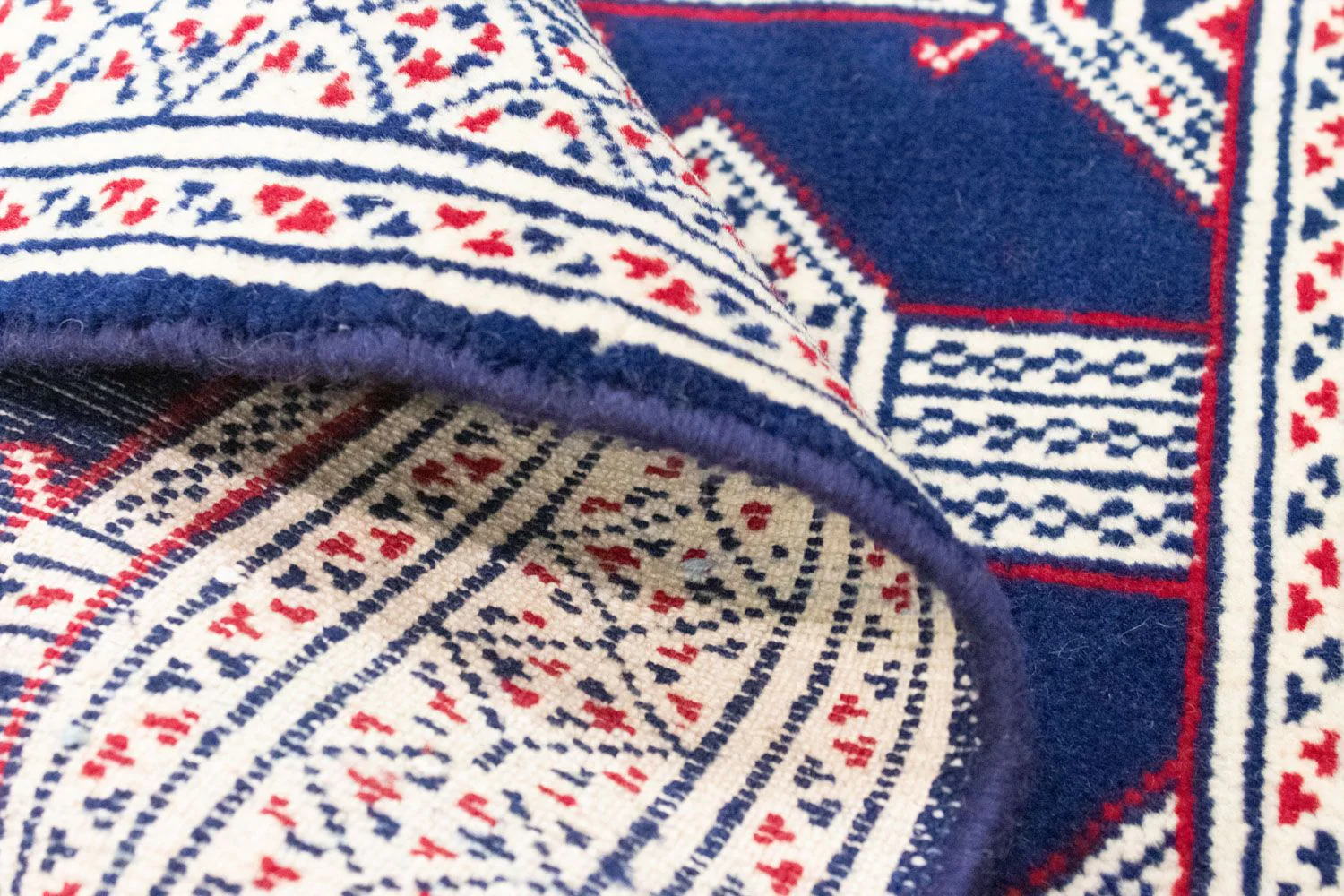 Turkaman Teppich 88 x 62 cm - blau - Image 4